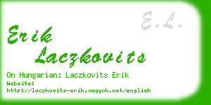 erik laczkovits business card